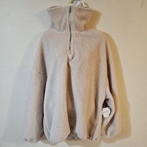 Marilou x Ardene Women's Quarter-Zip Sherpa Fleece Pullover - Size XL